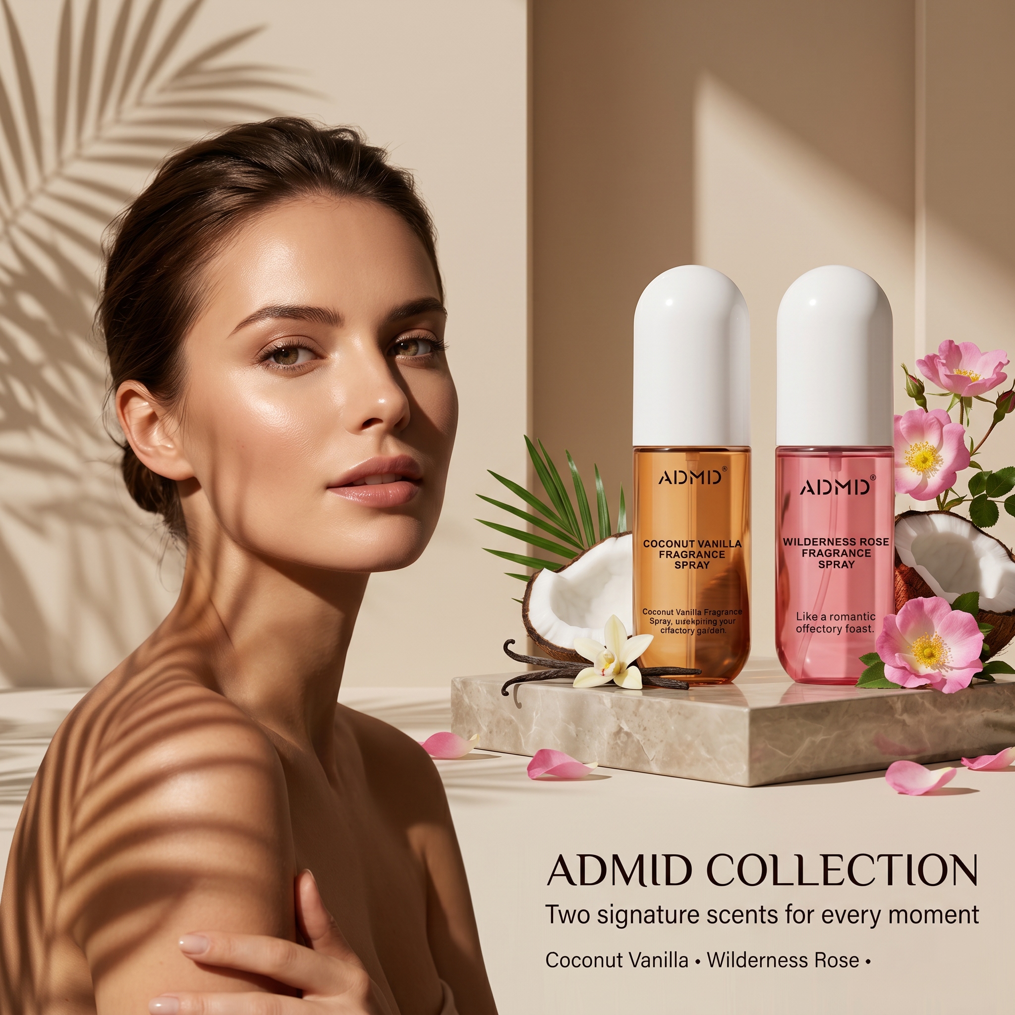 Fragrance Perfume For Hair - Coconut Rose Fragrance Perfume Body and