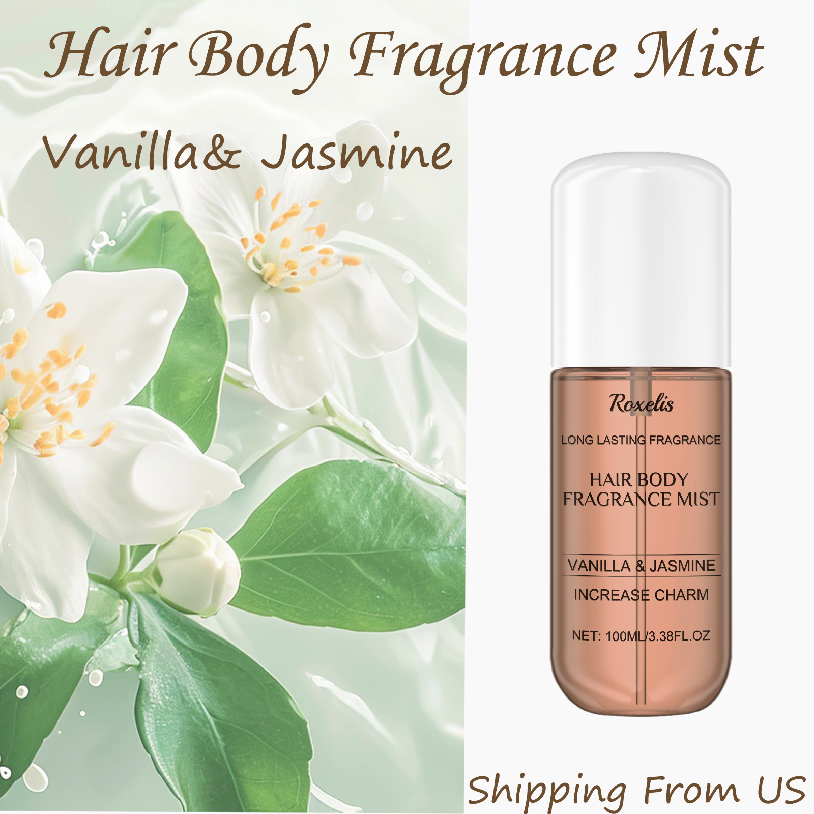 Perfume Fragrance Moisturizer - Roxelis 100mL Hair Body Fragrance Mist