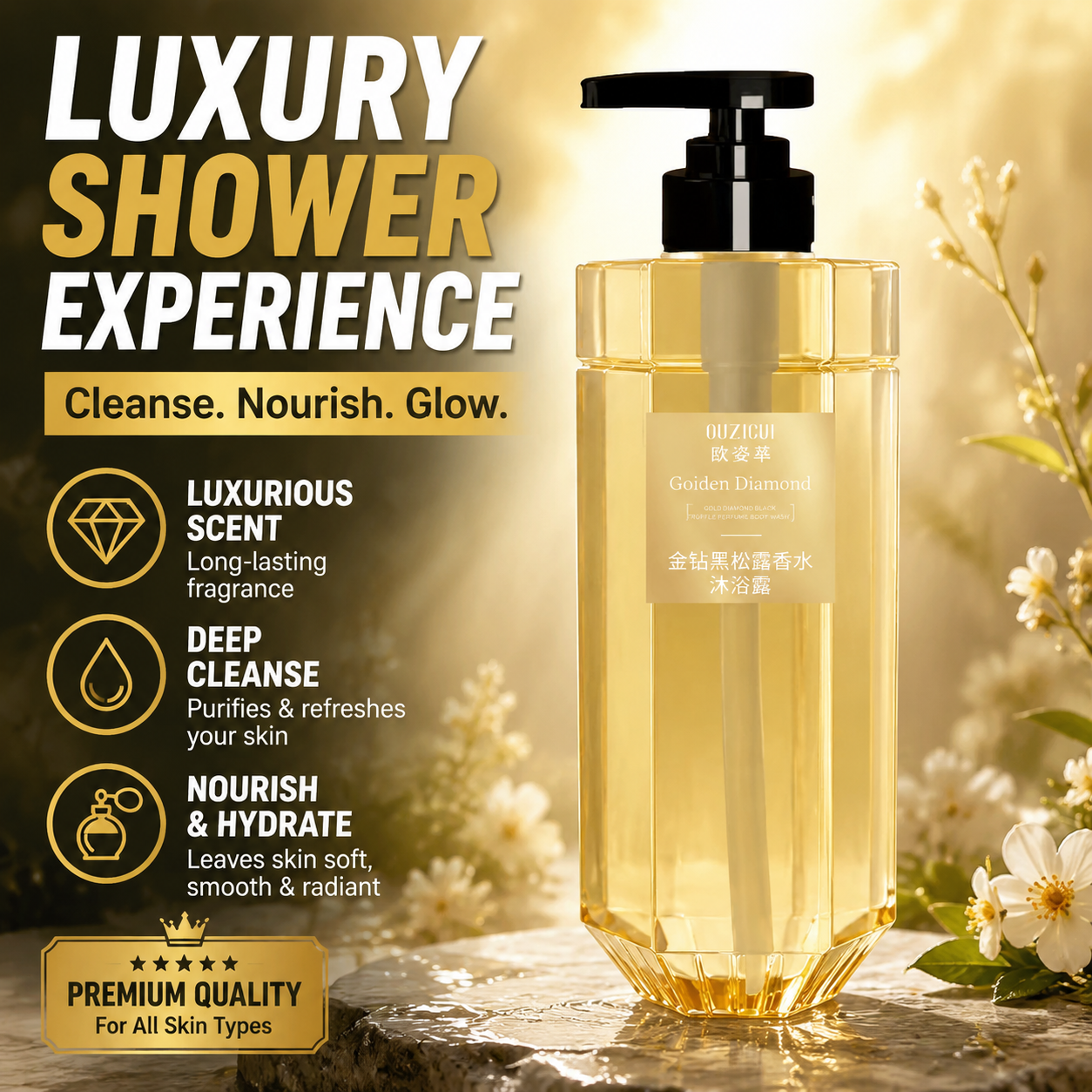 Perfume Fragrance Moisturizer - Black Truffle perfume Body Wash Shake