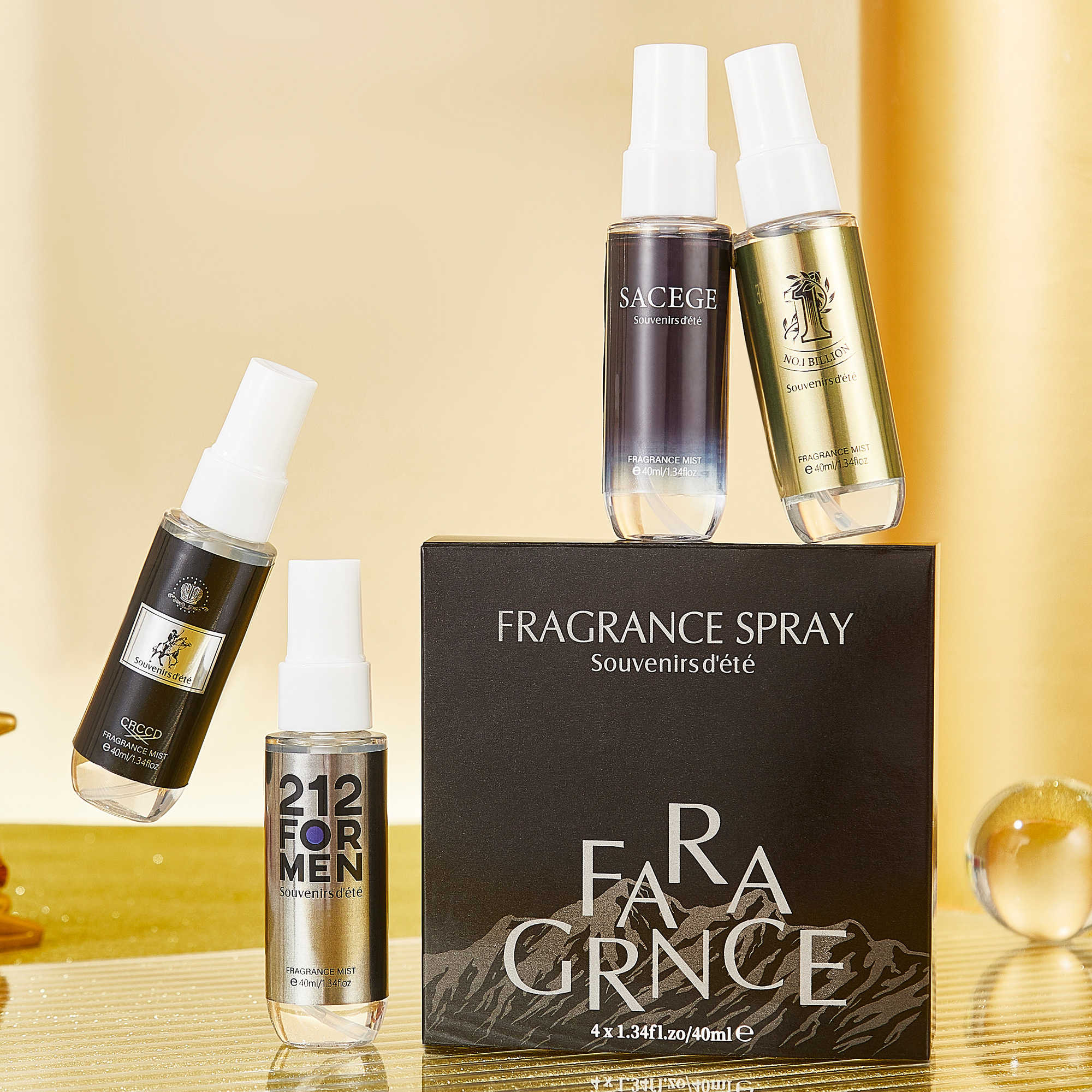 4pcs Black Gold Men's Perfume, - đánh giá và giá Fragrance Perfume For Hair