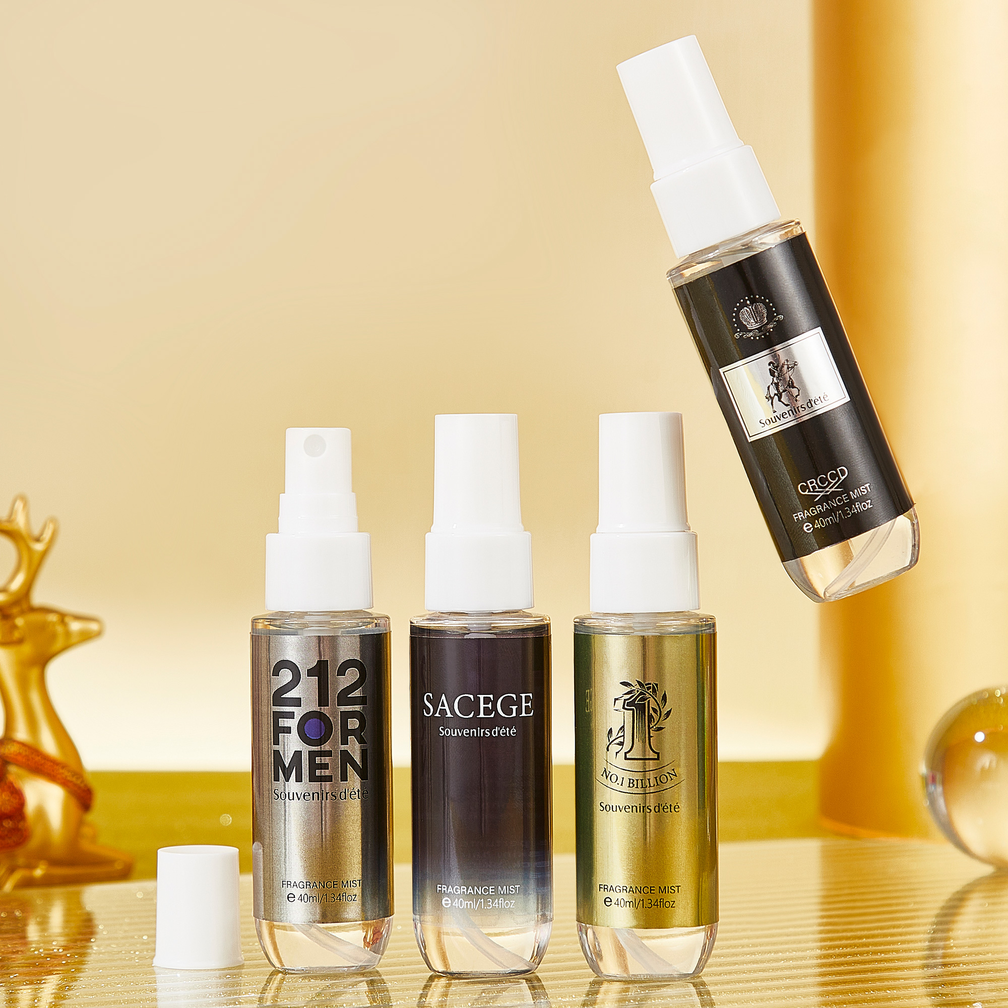 4pcs Black Gold Men's Perfume, - đánh giá và giá Fragrance Perfume For Hair