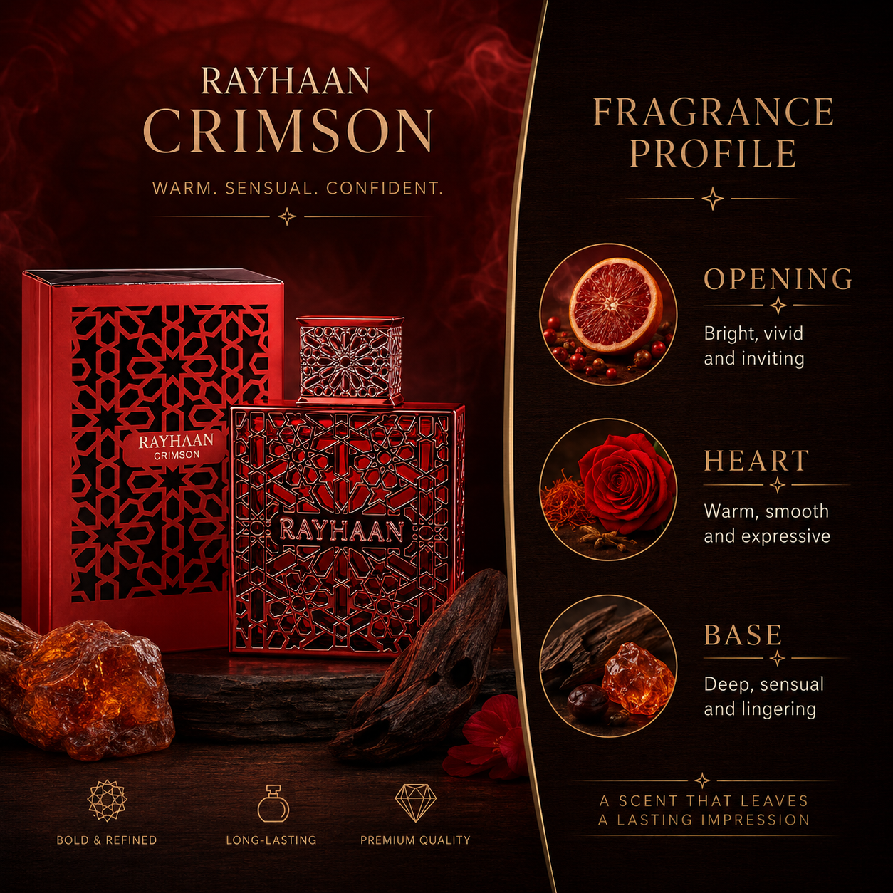 Luxury Red Hollow Metal Rayhaa - đánh giá và giá Pure Perfume Fragrance