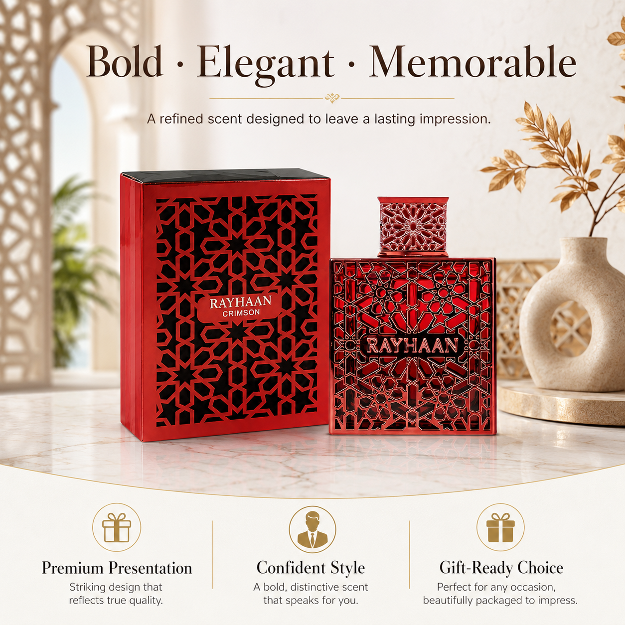 Luxury Red Hollow Metal Rayhaa - đánh giá và giá Pure Perfume Fragrance